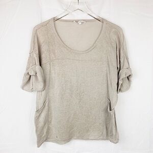 BCBGENERATION Sheer Knit Ballet Top w/ pockets.